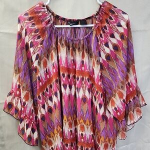 Rock 47 Womens Sheer Blouse Size M